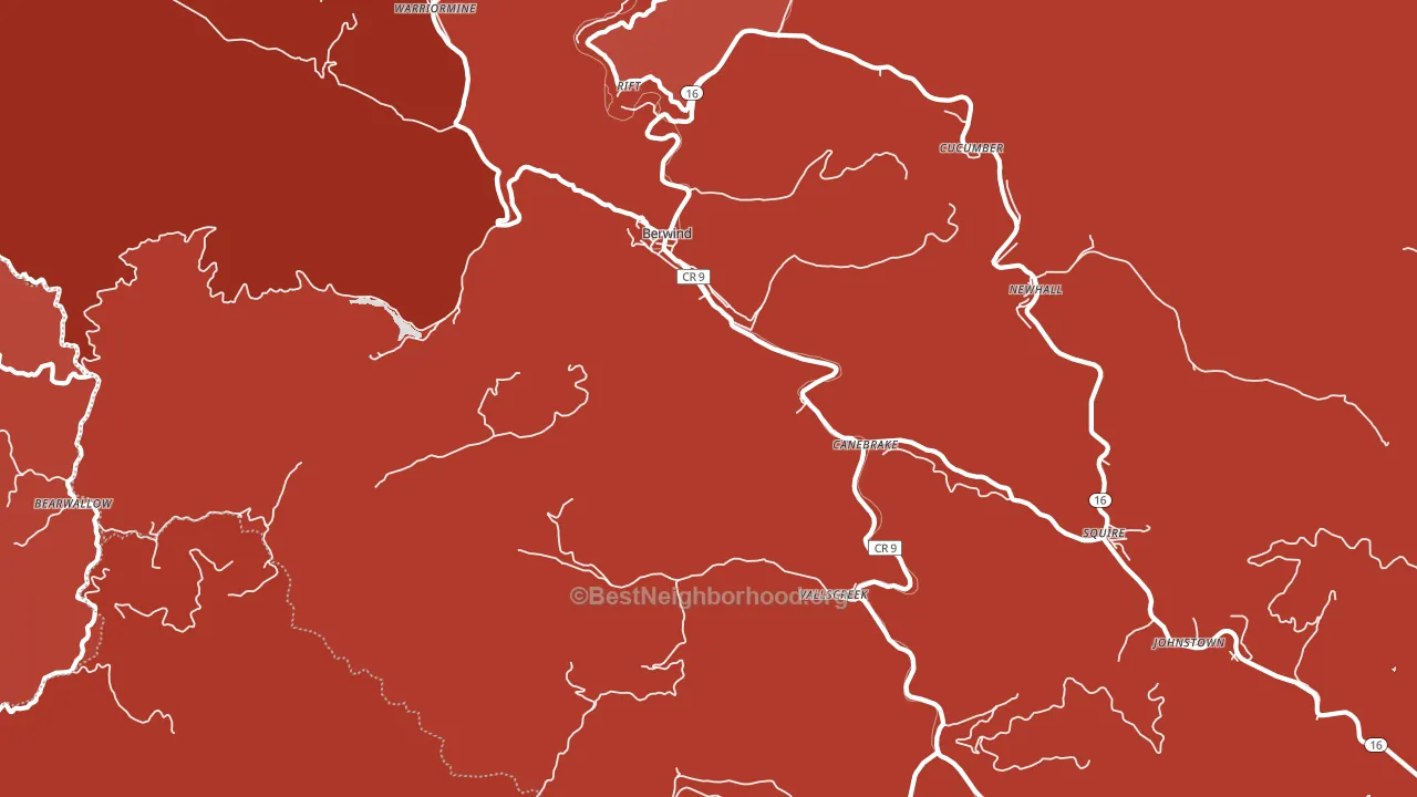24815, WV block-group political-lean map