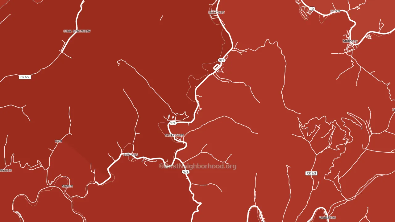 24822, WV block-group political-lean map