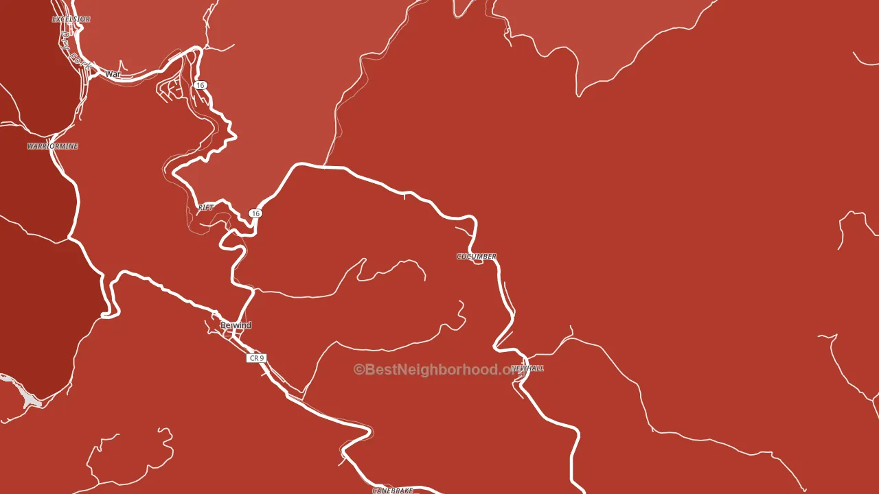 24826, WV block-group political-lean map
