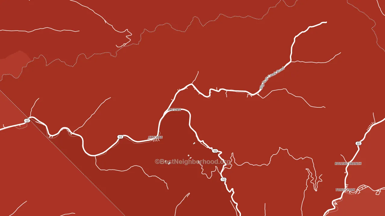 24827, WV block-group political-lean map