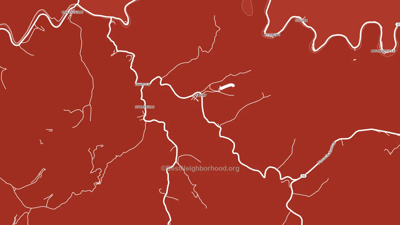 24834, WV block-group political-lean map
