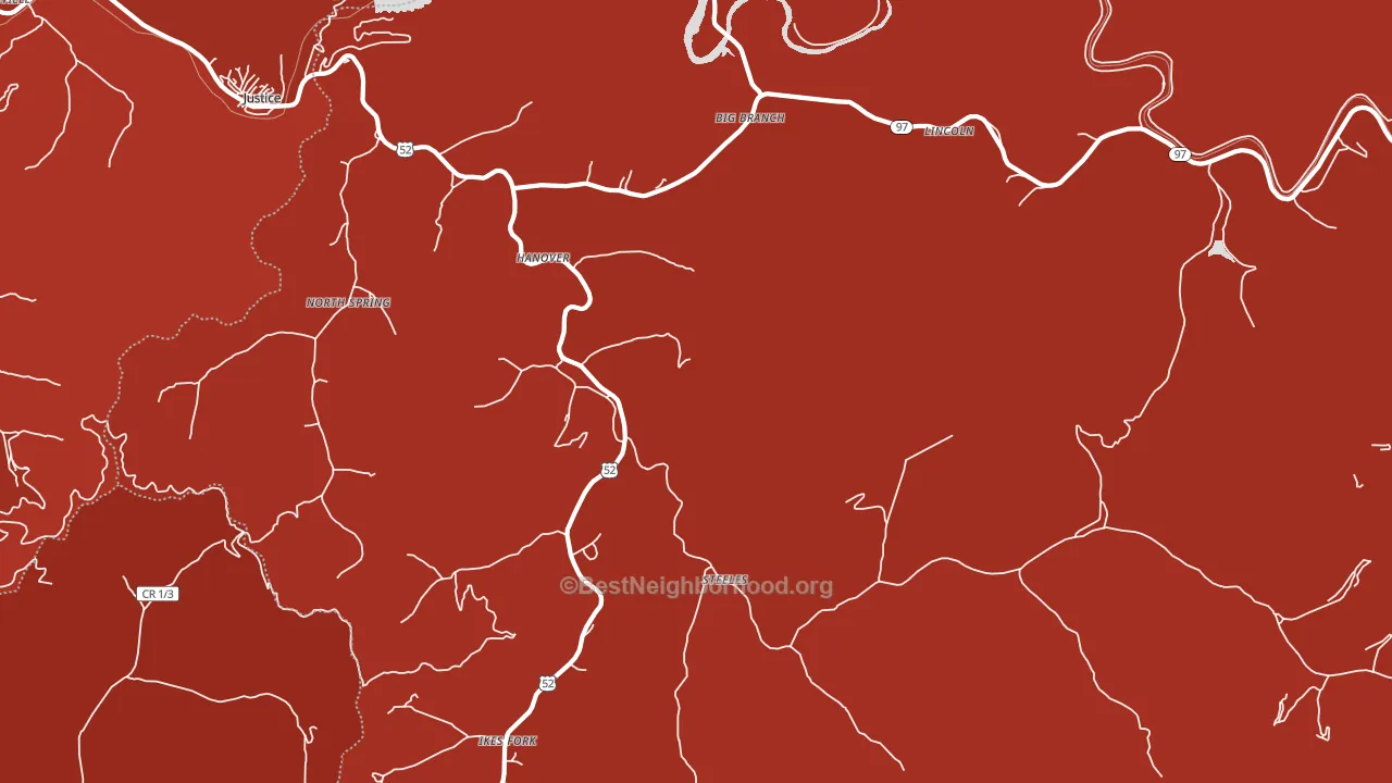 24839, WV block-group political-lean map
