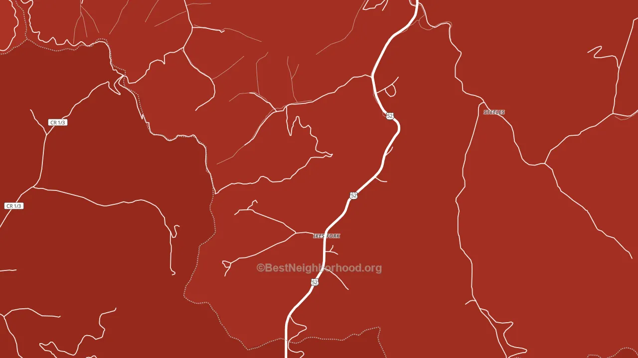 24845, WV block-group political-lean map
