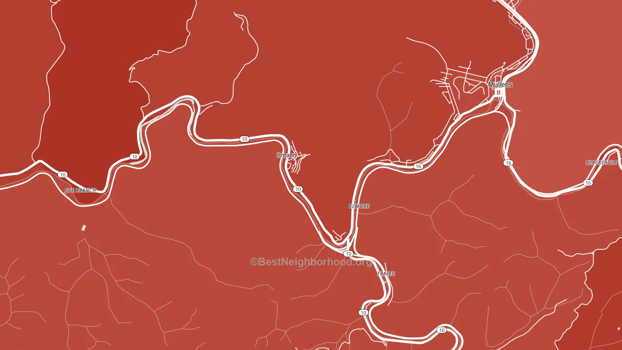 24847, WV block-group political-lean map