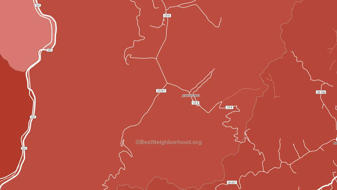 24848, WV block-group political-lean map