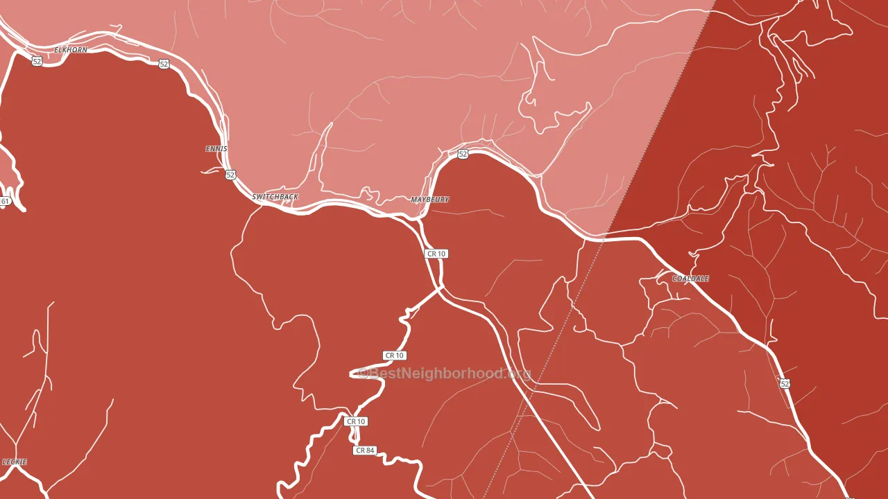 24861, WV block-group political-lean map