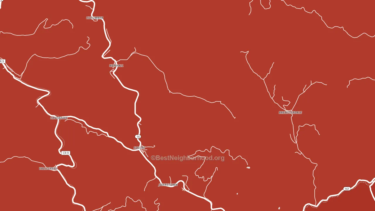 24866, WV block-group political-lean map