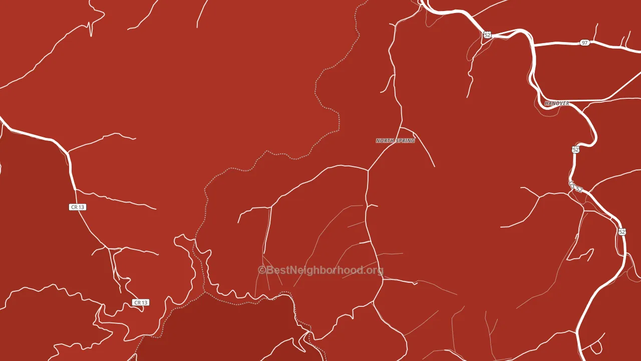 24869, WV block-group political-lean map