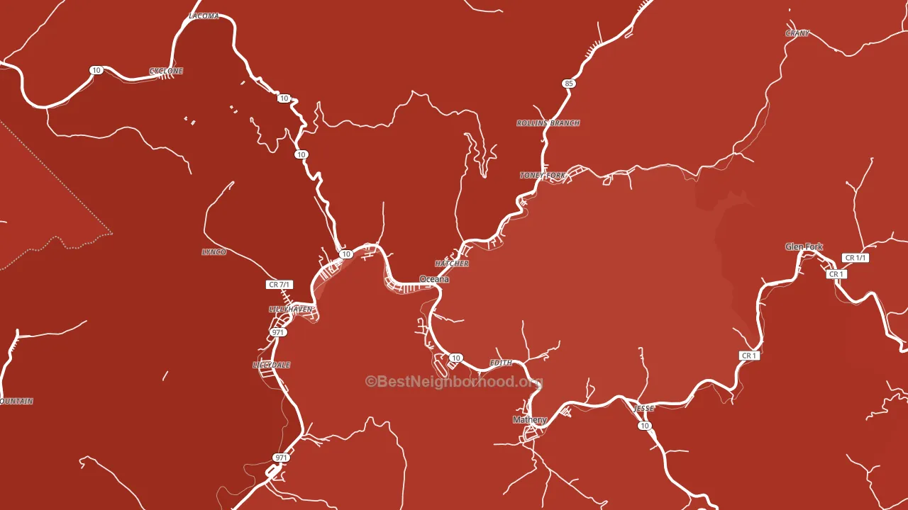 24870, WV block-group political-lean map