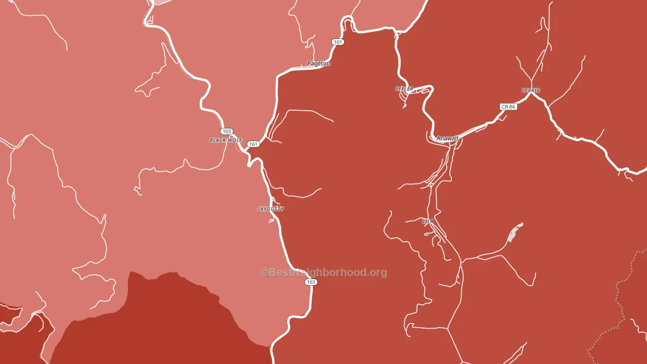 24871, WV block-group political-lean map