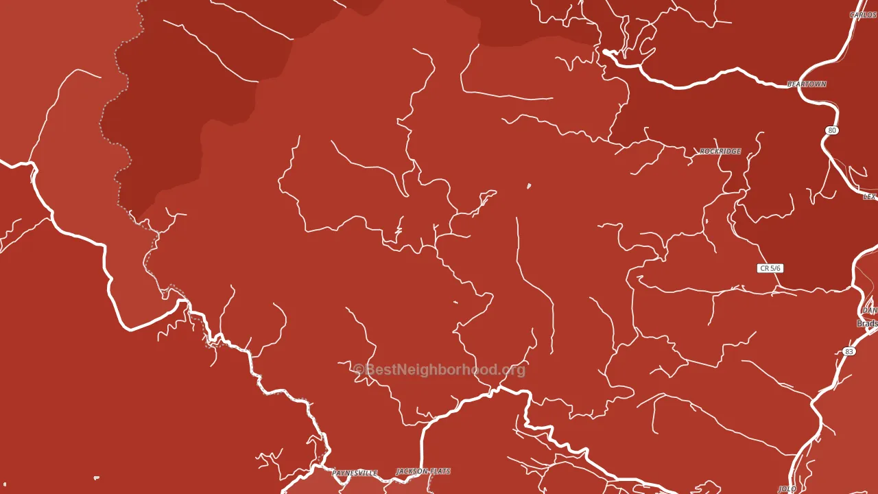 24873, WV block-group political-lean map