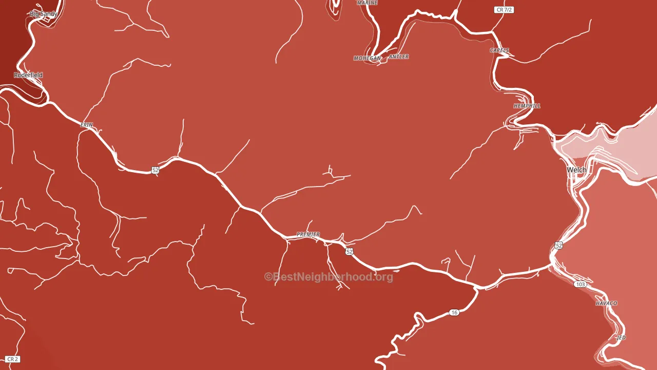 24878, WV block-group political-lean map