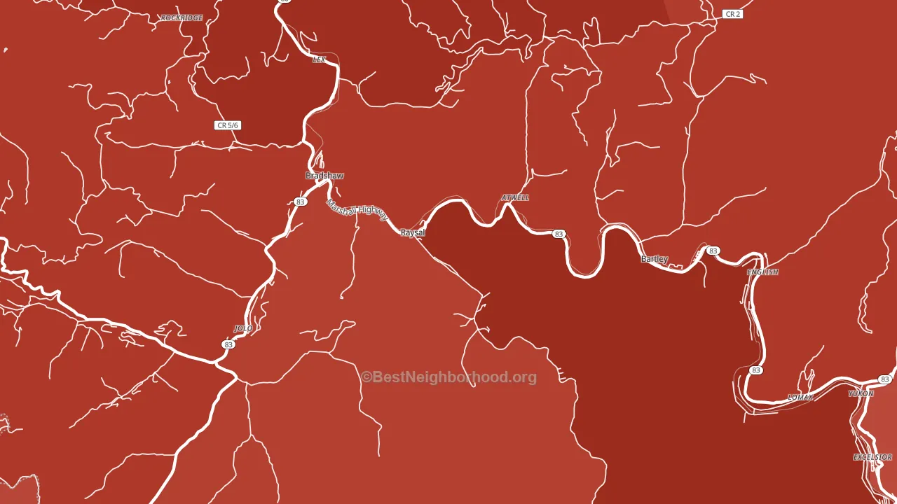 24879, WV block-group political-lean map
