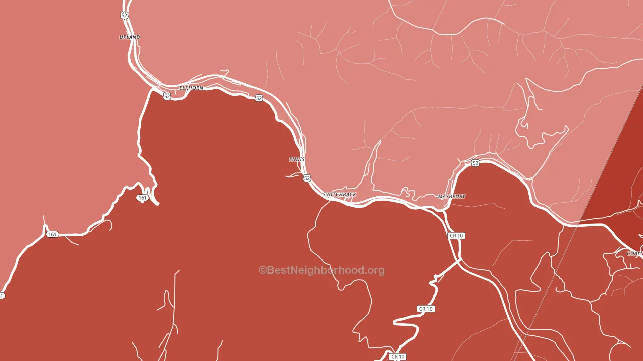 24887, WV block-group political-lean map