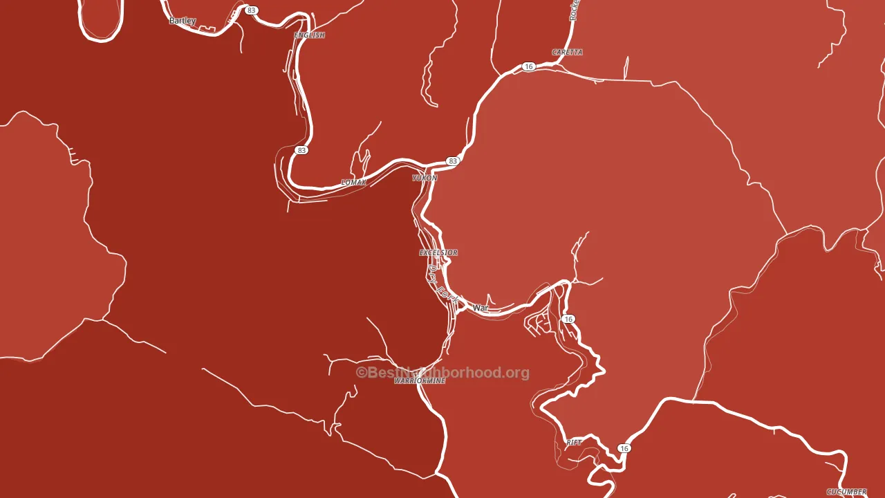 24892, WV block-group political-lean map