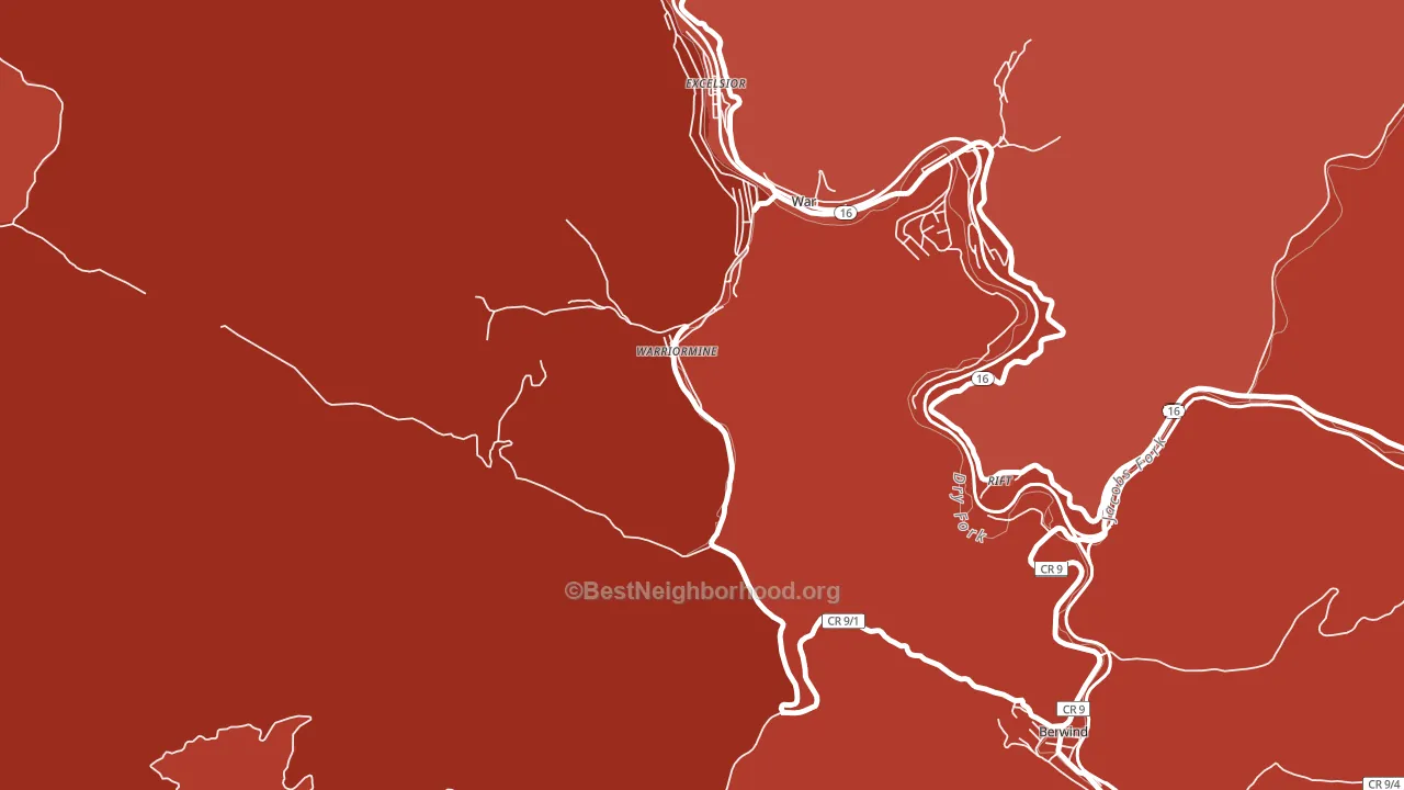 24894, WV block-group political-lean map