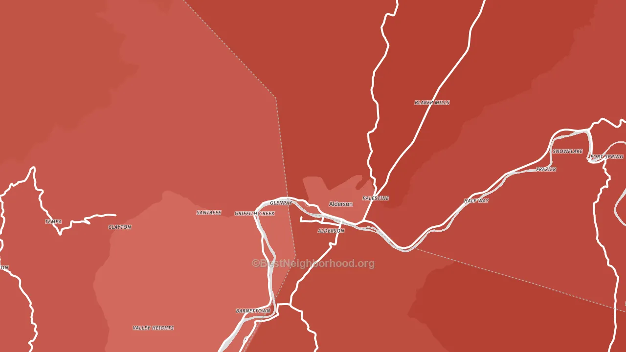 24910, WV block-group political-lean map