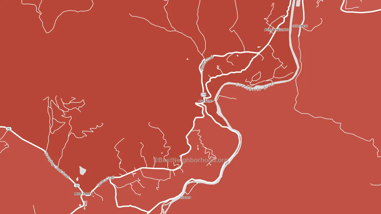 24924, WV block-group political-lean map