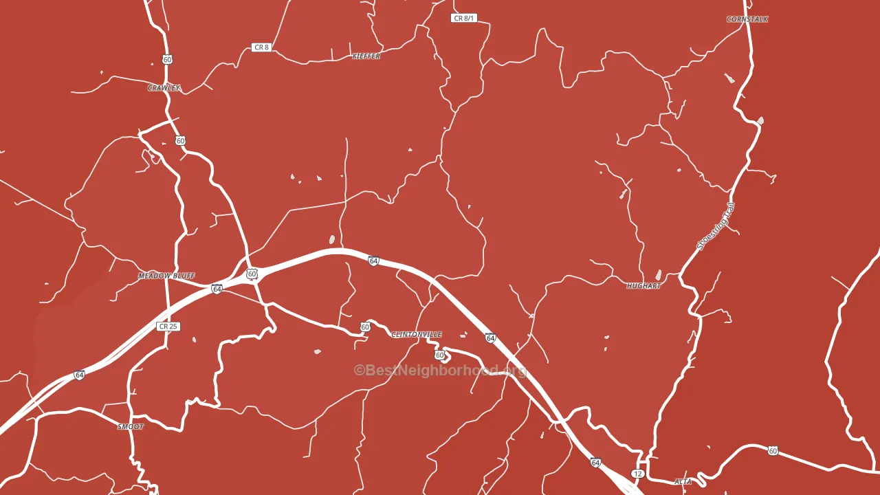 24931, WV block-group political-lean map