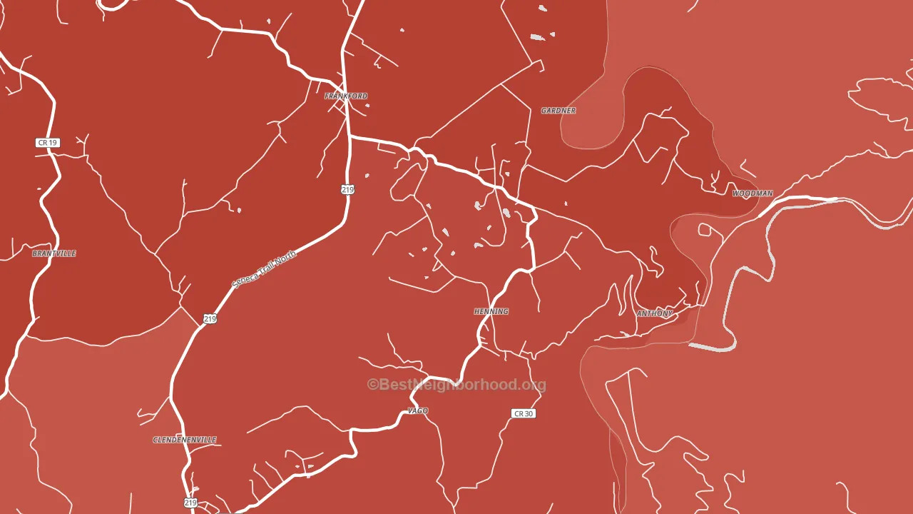 24938, WV block-group political-lean map
