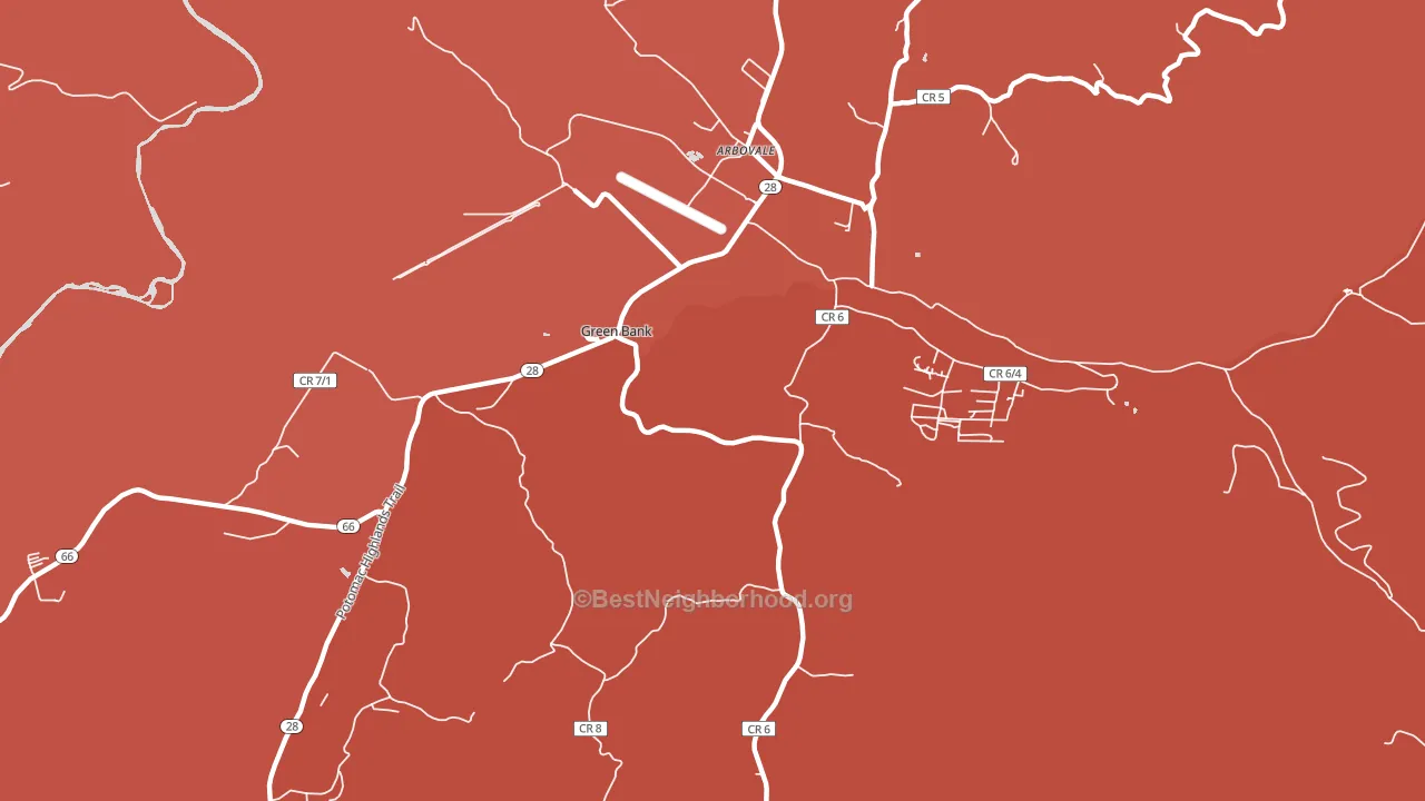 24944, WV block-group political-lean map