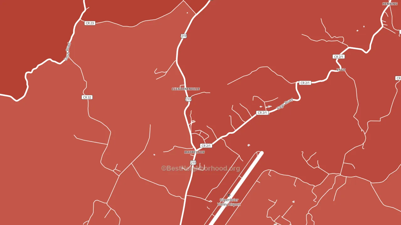 24957, WV block-group political-lean map