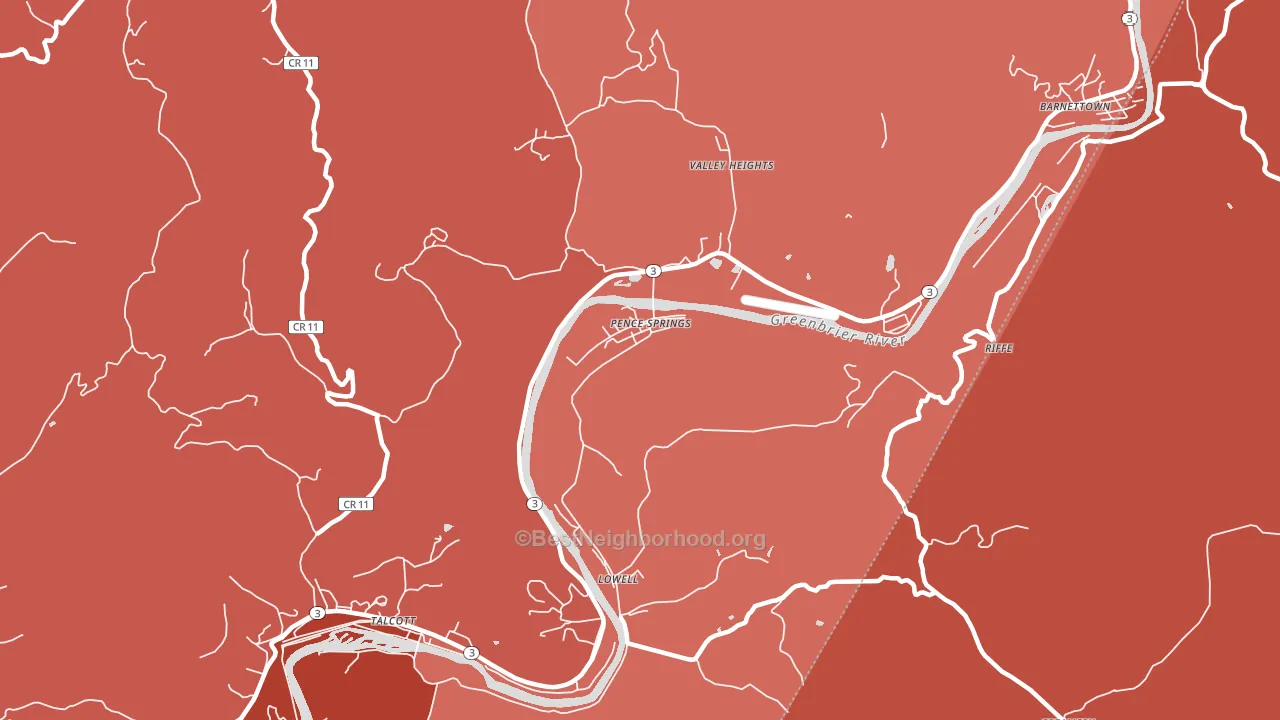24962, WV block-group political-lean map