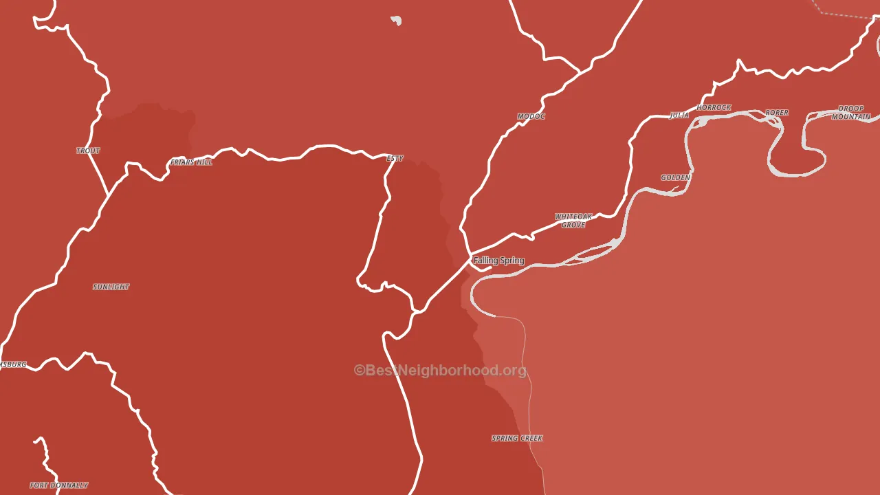 24966, WV block-group political-lean map