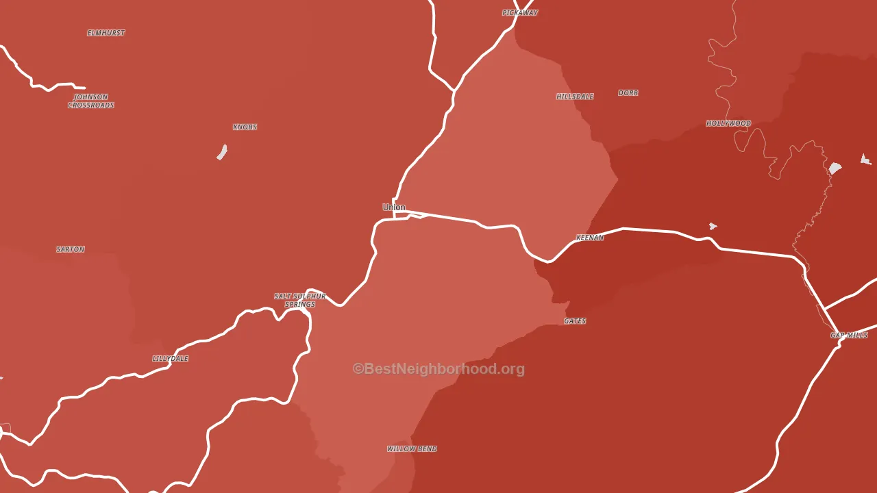 24983, WV block-group political-lean map