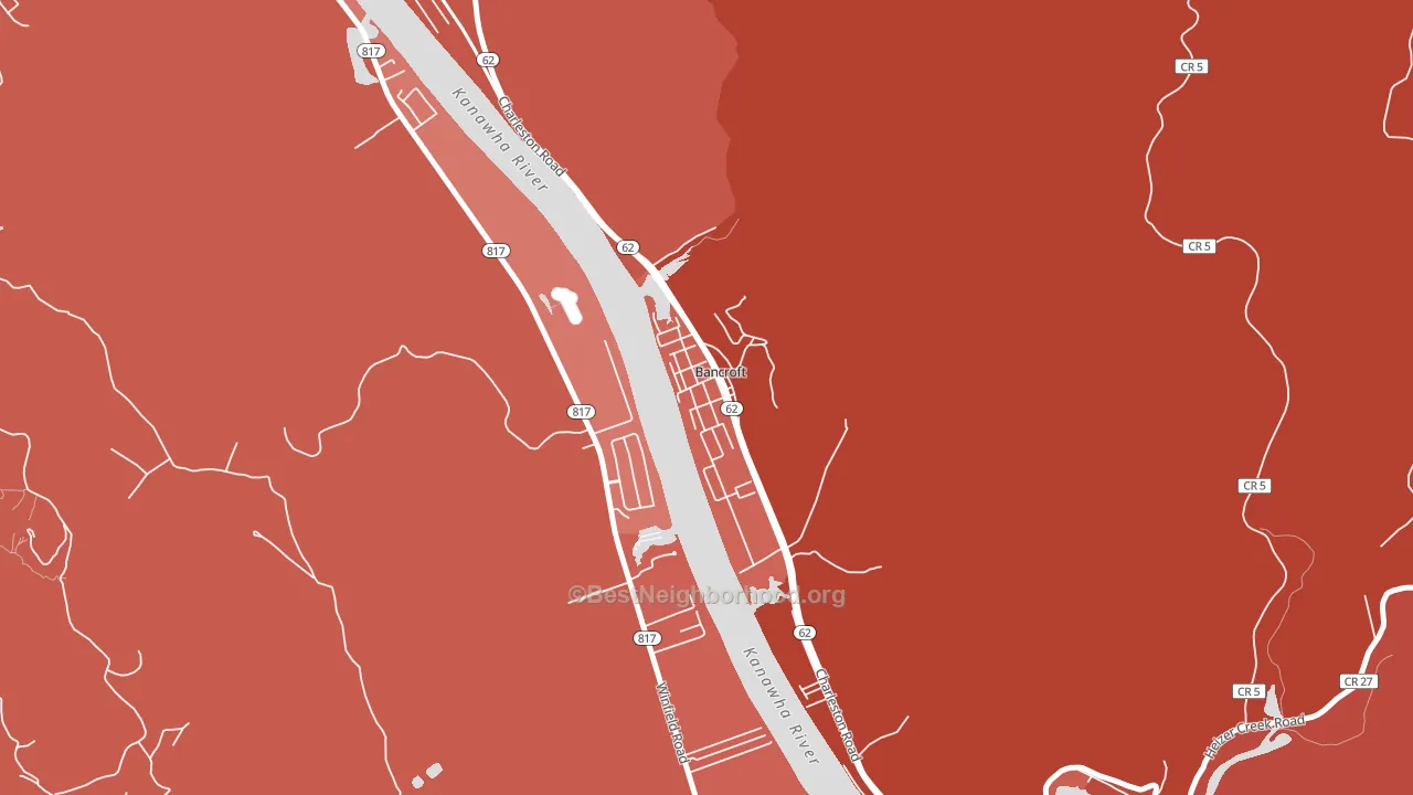 25011, WV block-group political-lean map
