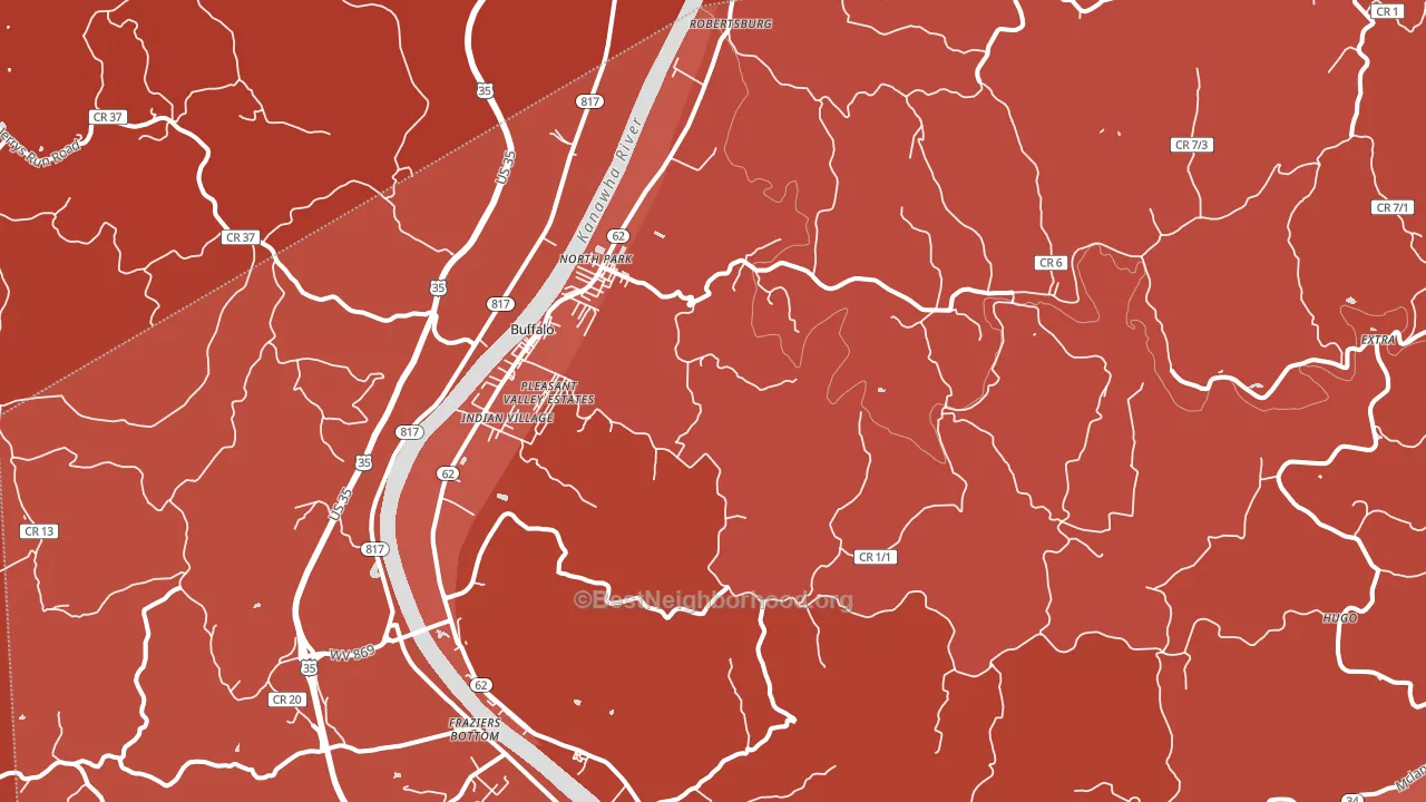 25033, WV block-group political-lean map