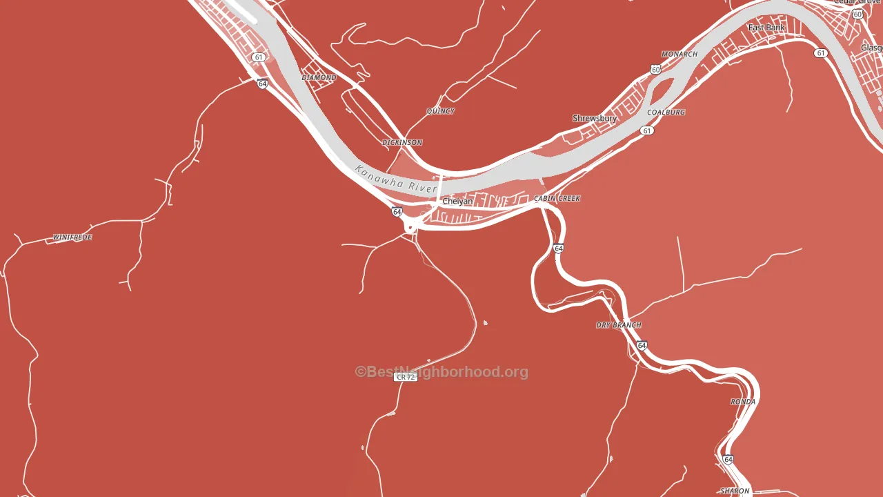 25035, WV block-group political-lean map