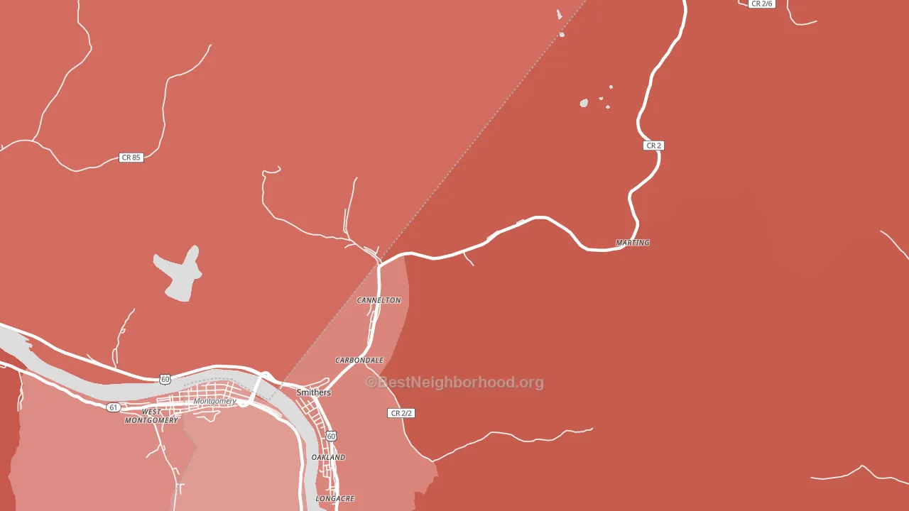 25036, WV block-group political-lean map