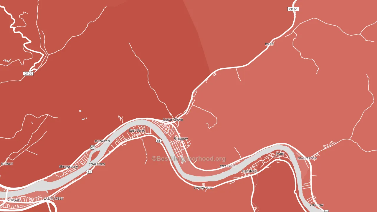 25039, WV block-group political-lean map