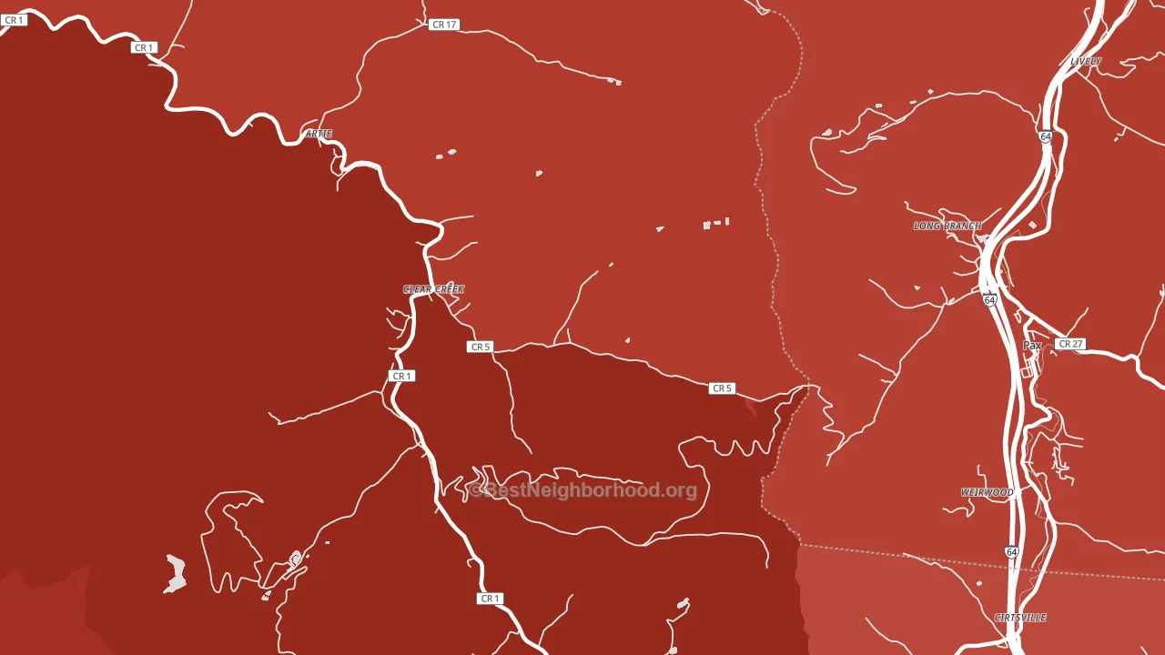 25044, WV block-group political-lean map