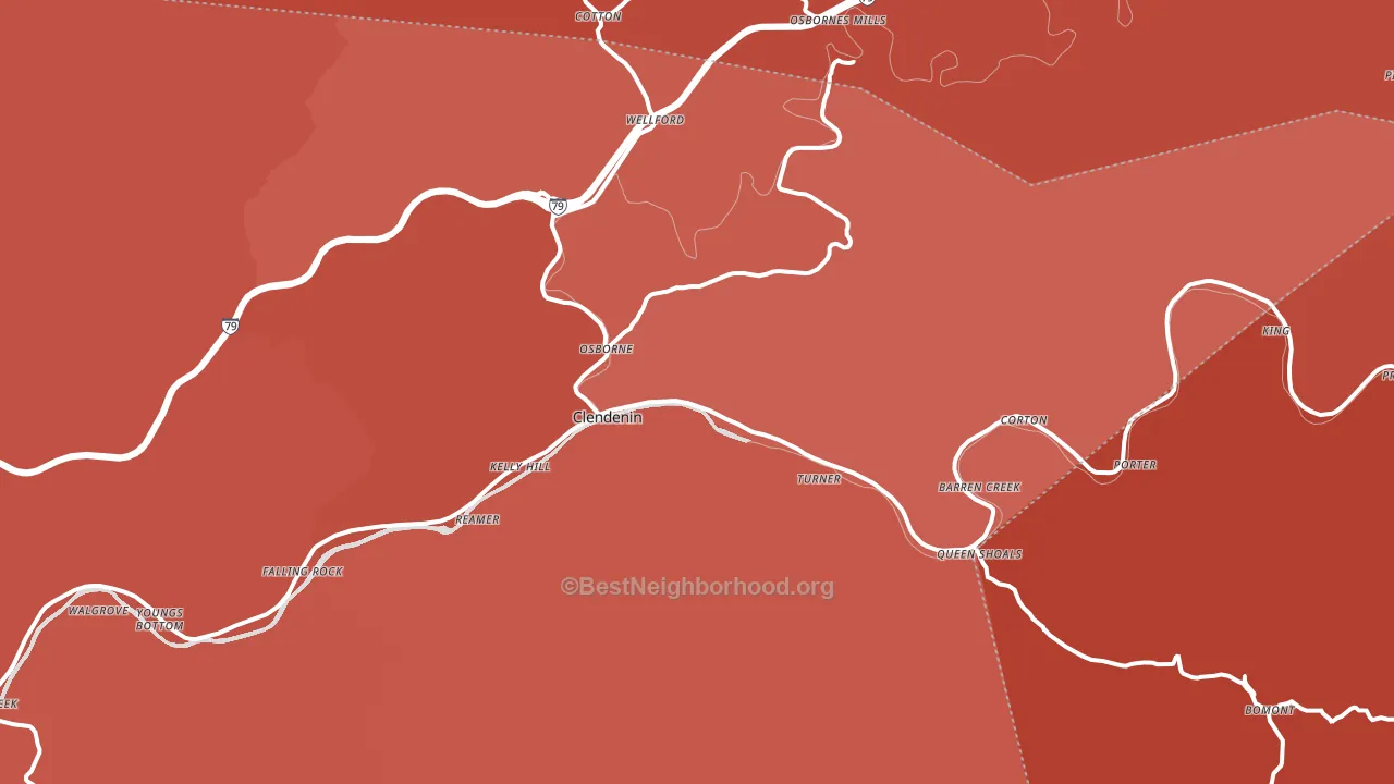 25045, WV block-group political-lean map