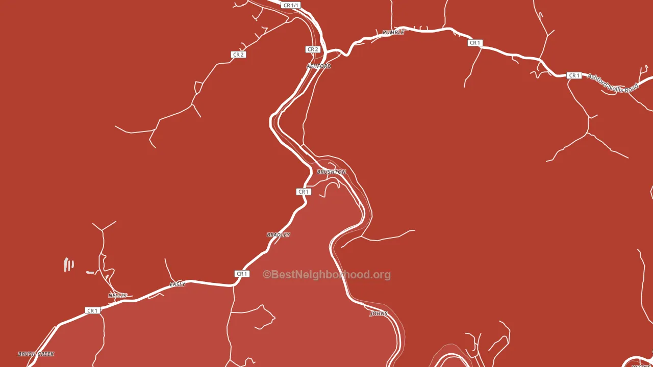 25051, WV block-group political-lean map