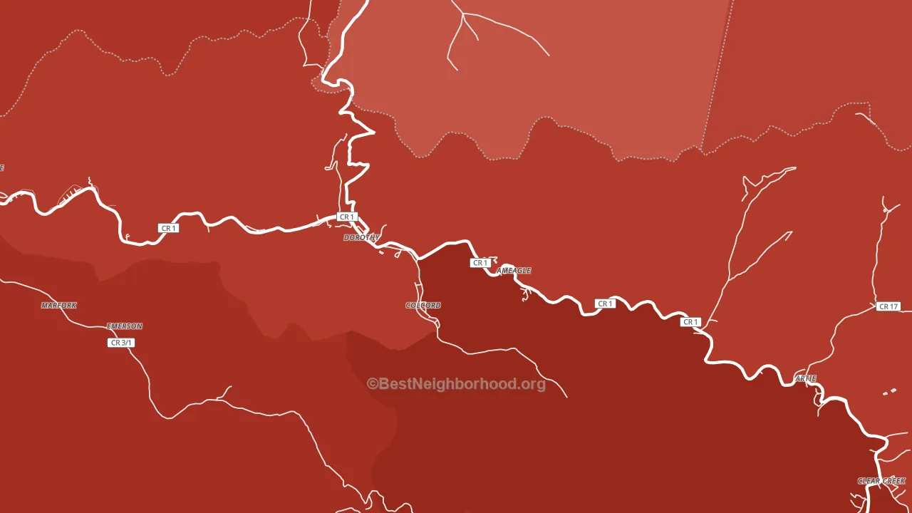 25060, WV block-group political-lean map