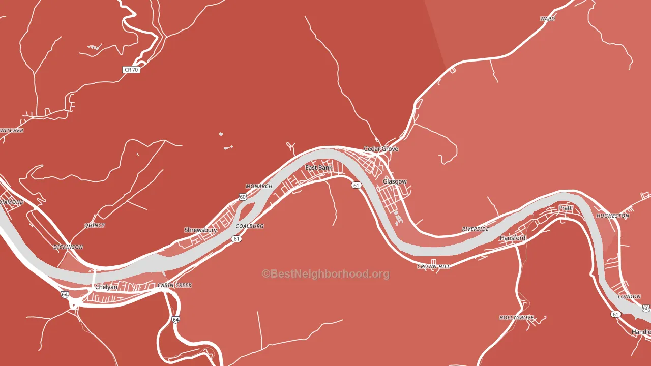25067, WV block-group political-lean map