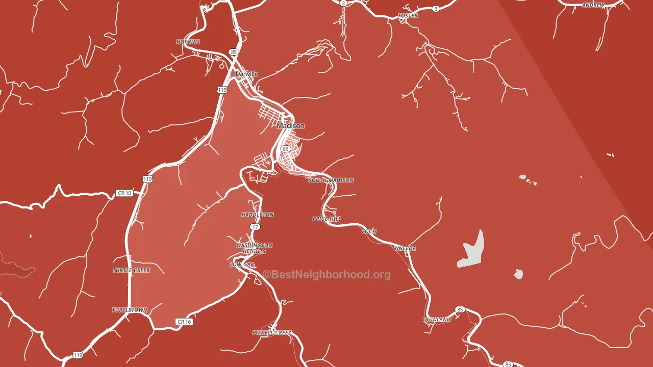 25130, WV block-group political-lean map