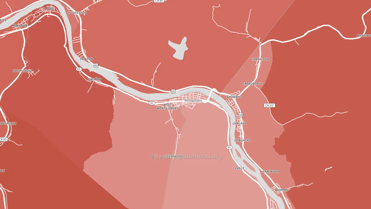 25136, WV block-group political-lean map