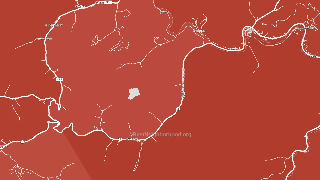 25154, WV block-group political-lean map