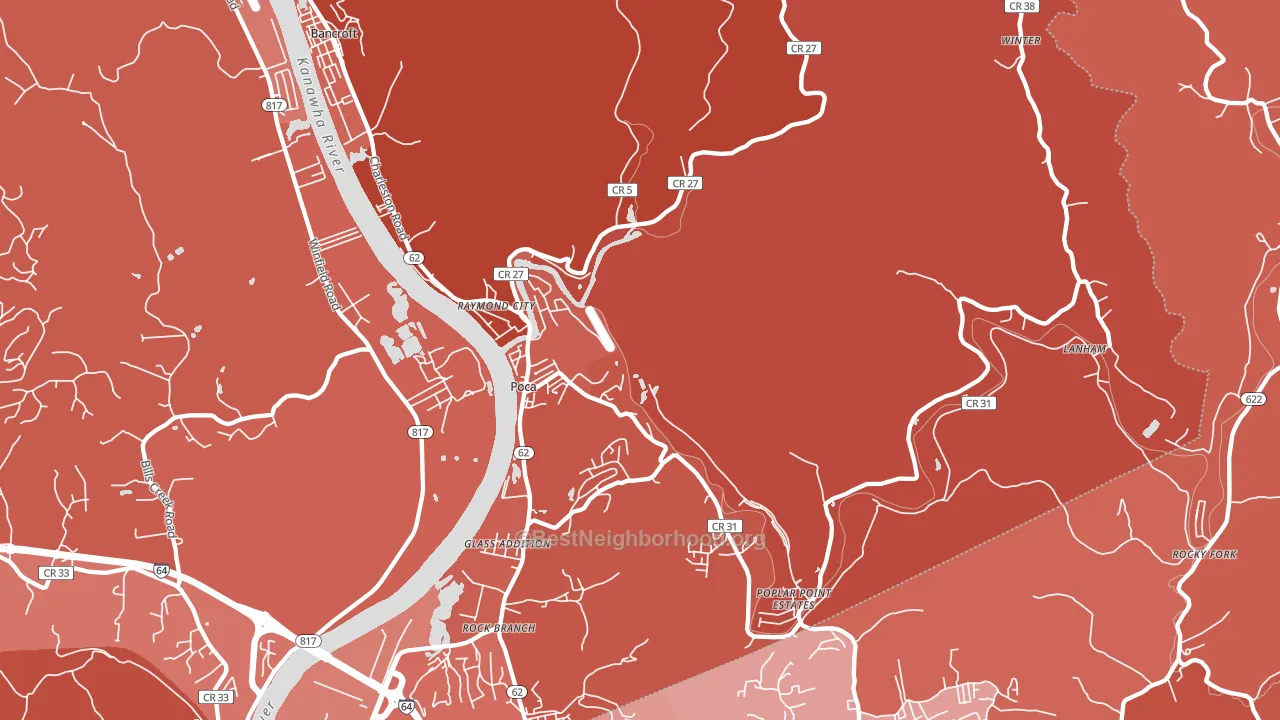 25159, WV block-group political-lean map