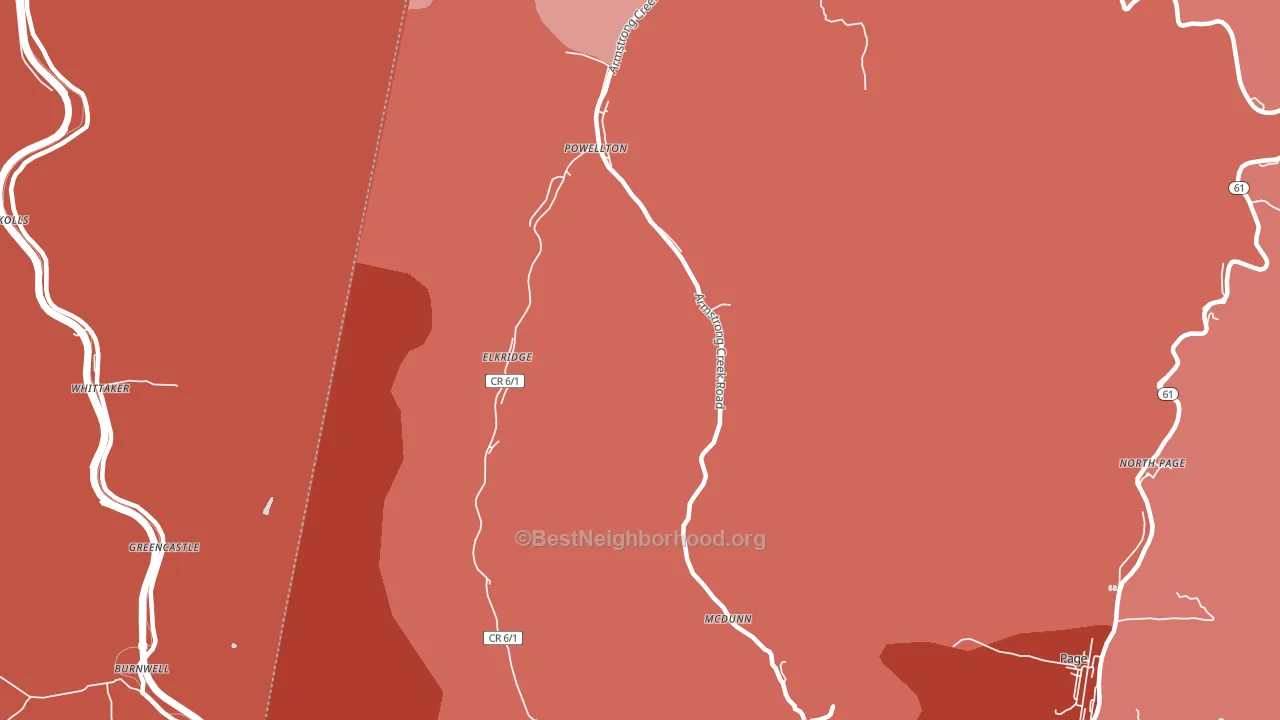 25161, WV block-group political-lean map