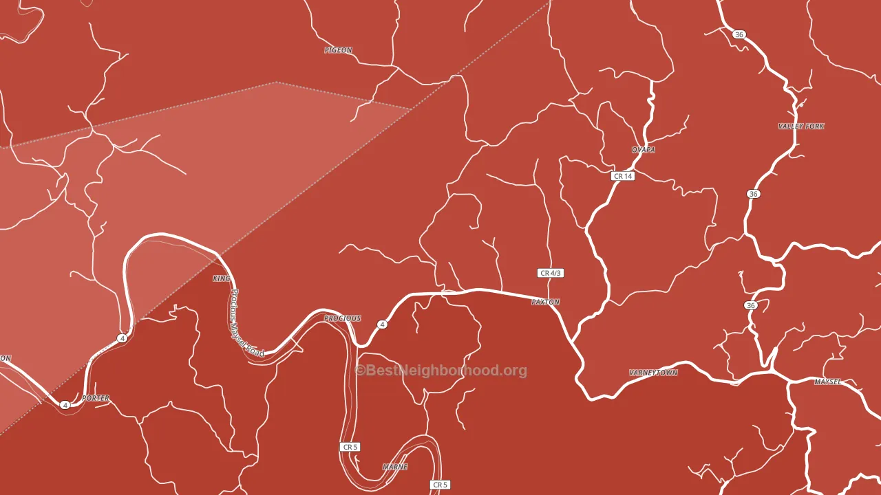 25164, WV block-group political-lean map
