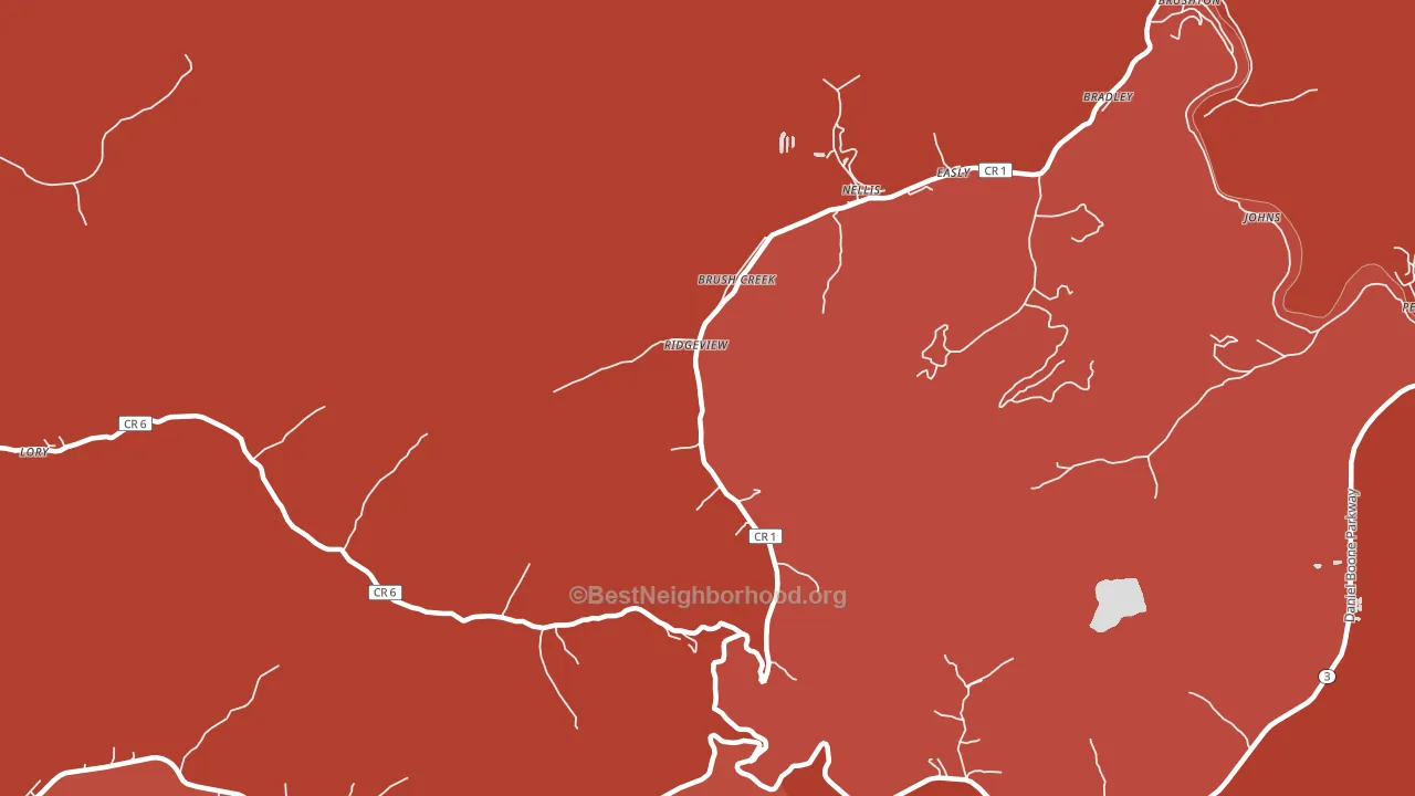 25169, WV block-group political-lean map