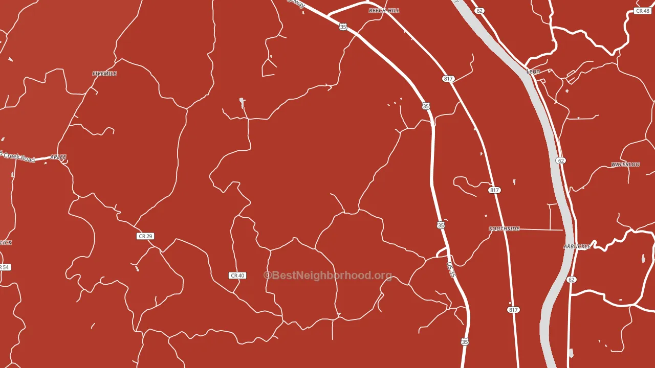 25187, WV block-group political-lean map