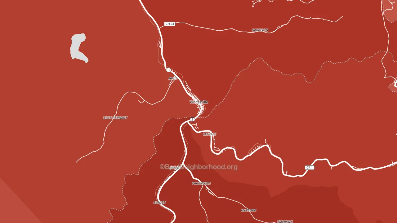 25209, WV block-group political-lean map