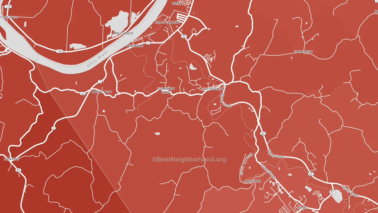 25239, WV block-group political-lean map