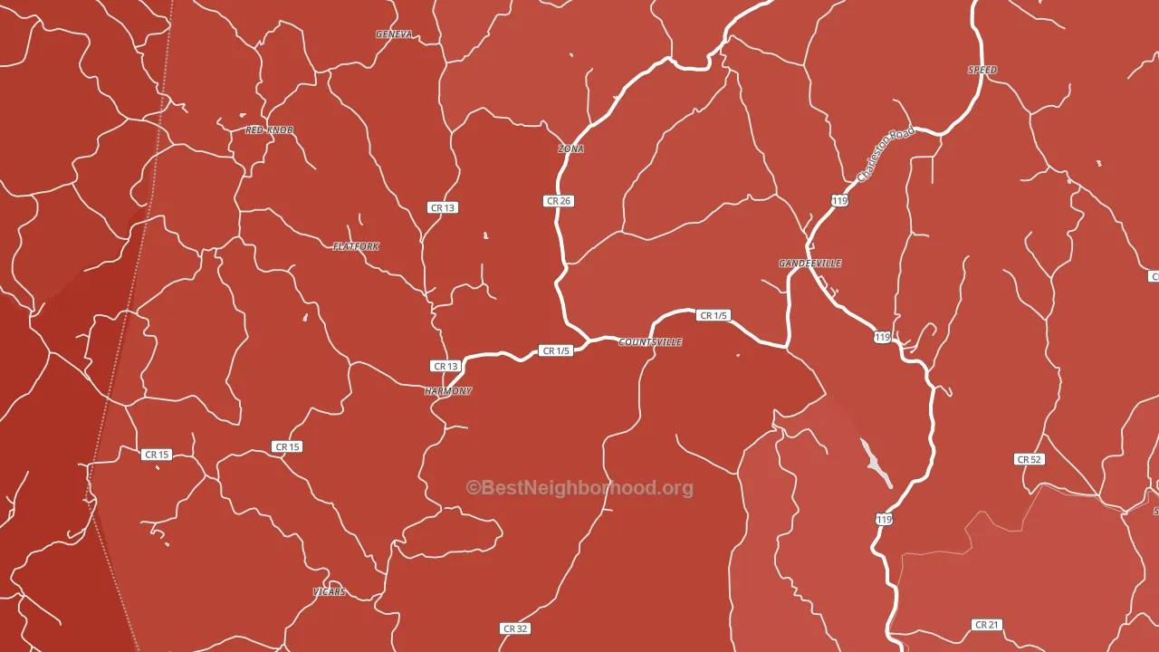 25243, WV block-group political-lean map